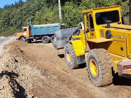 Excavation with the loader and loading the truck